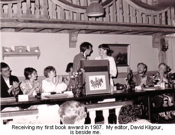 Receiving my first literary award