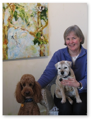 Kit Pearson with Poppy and Piper, 2007
