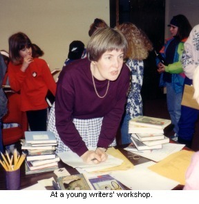 at a young writers' workshop